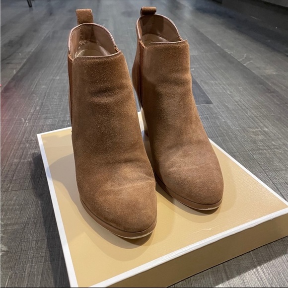 Michael Kors brown suede leather heel boots - Picture 2 of 7